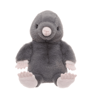 Charlie Bears Mula Mole stone-grey plush soft toy front view