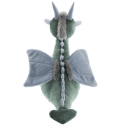 Charlie Bears Spades dragon rear view showing blue-grey wings and spine ridges