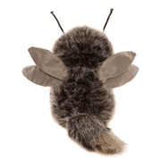 Rear view of Charlie Bears Tizzie Whizie showing her textured brown plush, detailed wings and fluffy fox-like tail