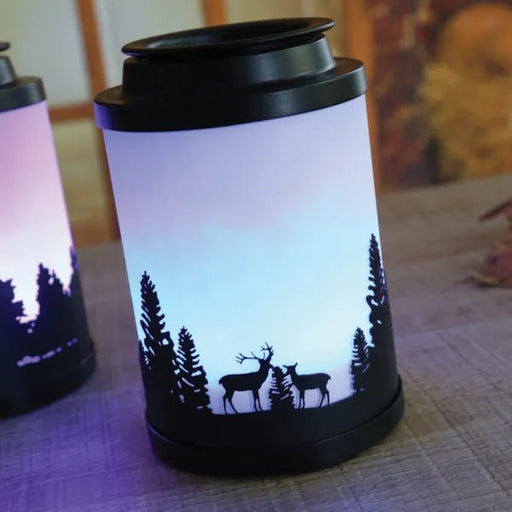 Cloudy Melter Deer electric burner showing frosted glass and deer design, unlit

