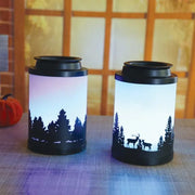 Cloudy Melter Forest and Deer burners side by side showing unlit frosted design

