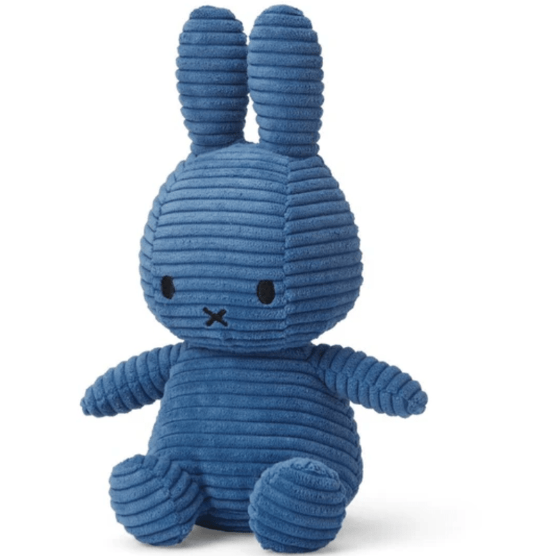 Cobalt Blue Corduroy Miffy Plush by Bon Ton Toys - Something Different Gift Shop