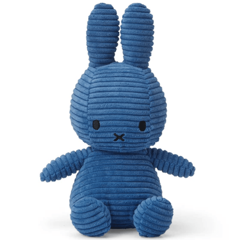 Cobalt Blue Corduroy Miffy Plush by Bon Ton Toys - Something Different Gift Shop