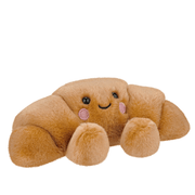 Angled view of Palm Pals Colette Croissant plush soft toy