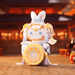 Colorful Drum figure from MJ Studio Lantern Festival Blind Box, bunny girl holding a round drum.