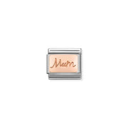 Nomination Classic Link with rose-gold Mum engraving on stainless steel