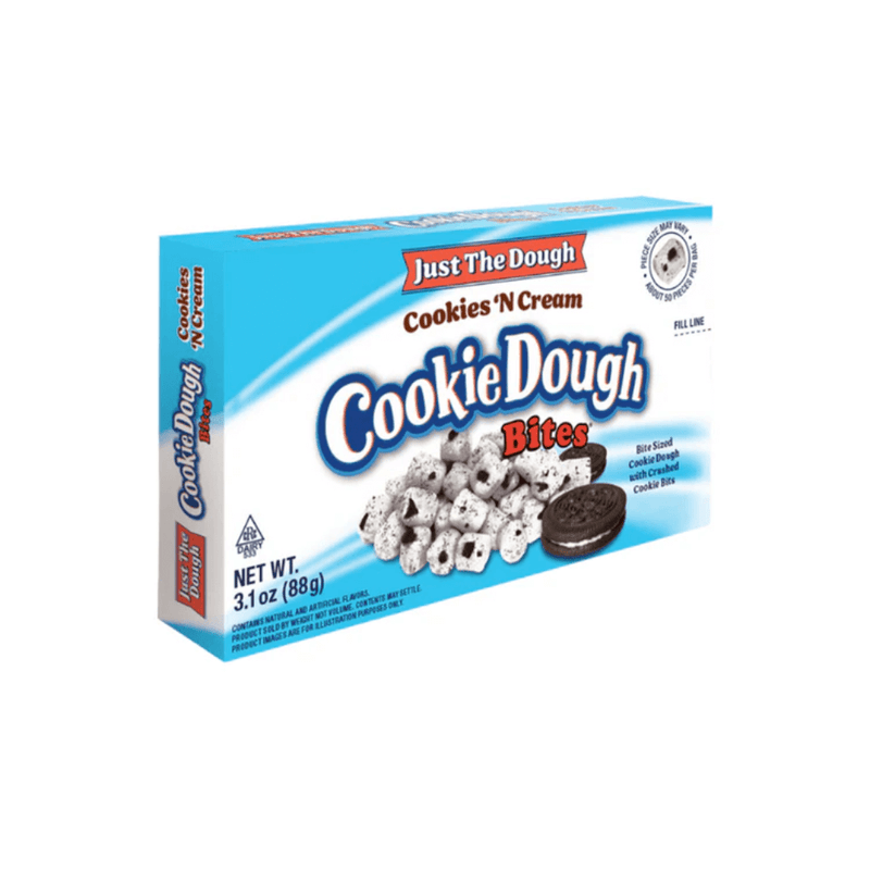 Just The Dough Cookies ’N Cream Cookie Dough Bites theatre box 88g