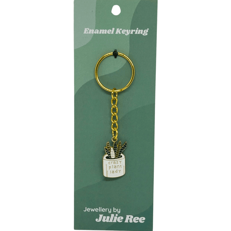 Crazy Plant Lady Keyring – Jewellery By Julie Ree - Something Different Gift Shop