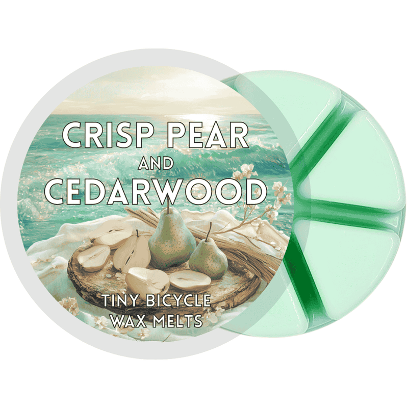 Crisp pear cedarwood wax melt scent product image
