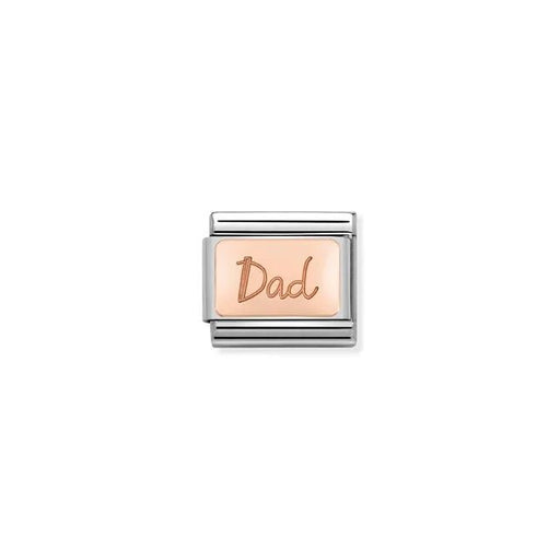 Nomination Classic Link with rose-gold Dad engraving on stainless steel
