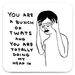 Rude Drinks Coaster – Bunch of T - Words by David Shrigley