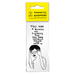 Packaged magnetic bookmark with yellow header and Shrigley text “You are a bunch of twats … doing my head in”.
