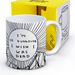 Gift-boxed stoneware mug with Shrigley sun and text “I’m so hungover I wish I was dead”.
