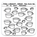 Square coaster with rows of drawn cups and text “You cannot drink too much tea – it is not possible”.
