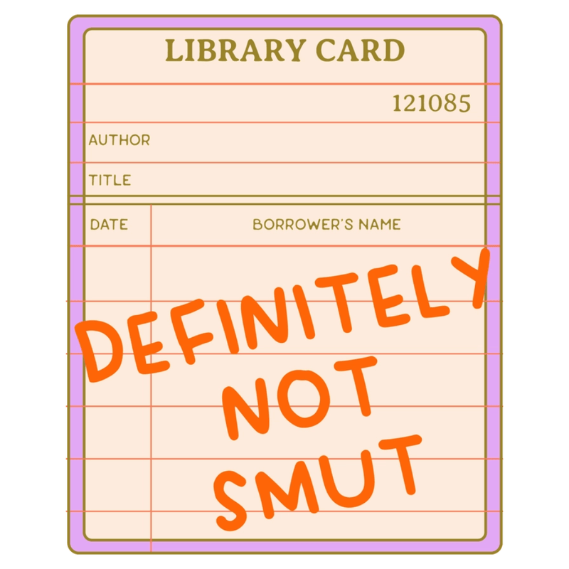 Definitely Not Smut magnetic bookmark by Fun Club with library card design