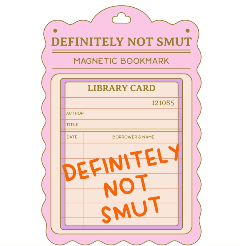 Definitely Not Smut Fun Club magnetic bookmark in pink retail packaging