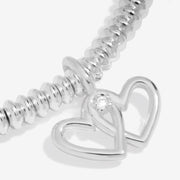 Close-up of Joma Jewellery friendship bracelet with lab-grown diamond