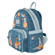 Disney Dogs & Cats Floral Faux Denim Fringe Mini Backpack - Something Different Gift Shop