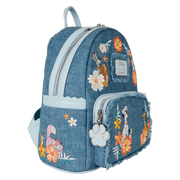 Disney Dogs & Cats Floral Faux Denim Fringe Mini Backpack - Something Different Gift Shop