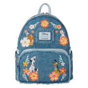 Disney Dogs & Cats Floral Faux Denim Fringe Mini Backpack - Something Different Gift Shop