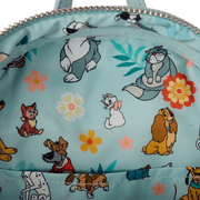 Disney Dogs & Cats Floral Faux Denim Fringe Mini Backpack - Something Different Gift Shop