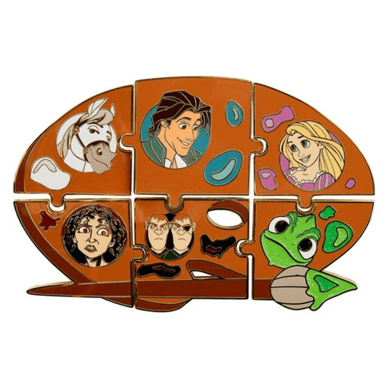 Shop the Loungefly Disney Tangled Paints Puzzle Blind Box Pin. Collect 6 Rapunzel character designs and look out for the glitter Pascal chase pin.