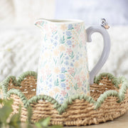 Ditsy Floral Print Ceramic Flower Jug with Butterfly - Something Different Gift Shop