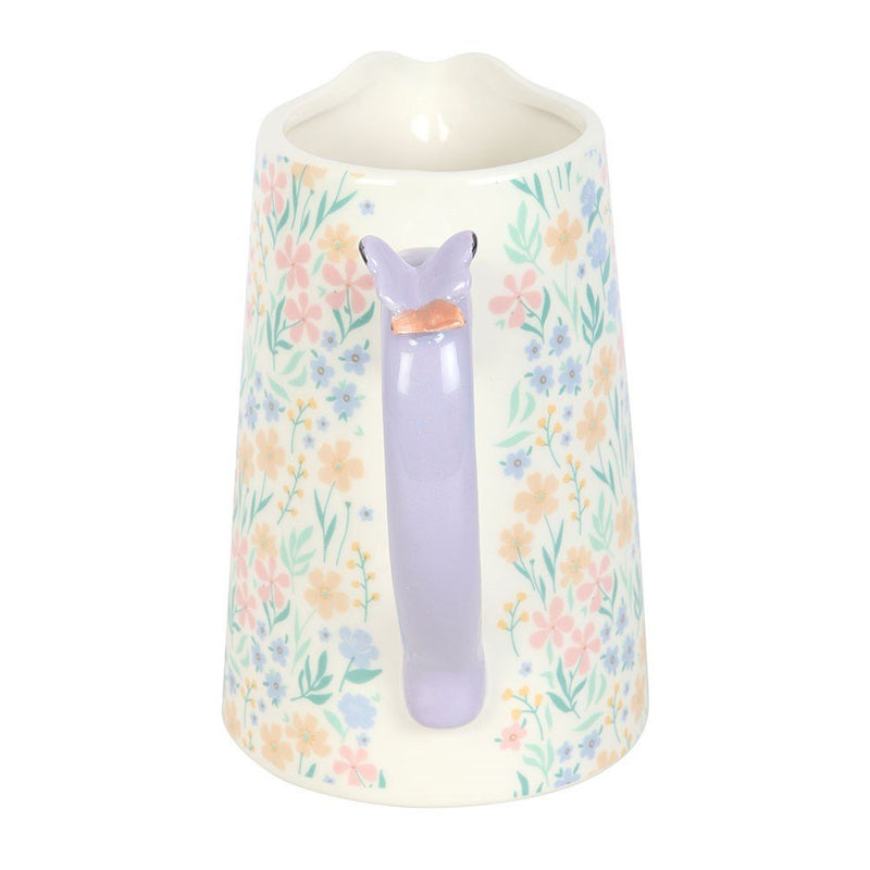 Ditsy Floral Print Ceramic Flower Jug with Butterfly - Something Different Gift Shop