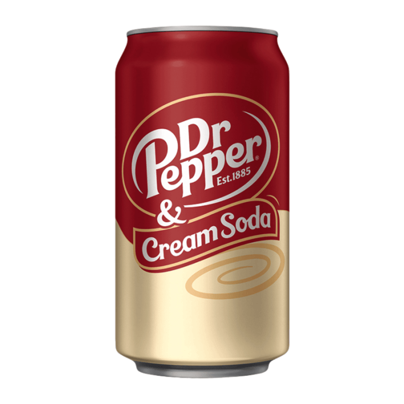 Dr Pepper and Cream Soda American soda drink 355ml can