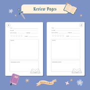 Dragon Reading Journal guided book review page layout
