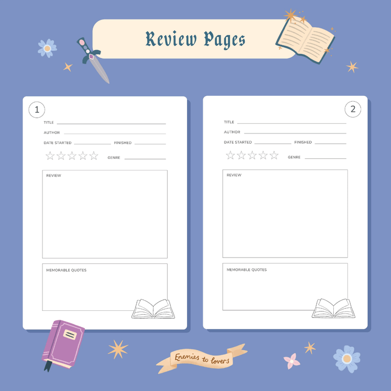 Dragon Reading Journal guided book review page layout