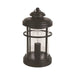 Black Edison lantern wax melt burner with lid on, clear glass panels, 22cm