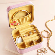 Lisa Angel Embroidered Flower Square Travel Jewellery Case in Pink – Something Different Gift Shop