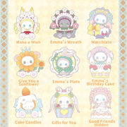 Line-art sheet showing all 8 regular designs + hidden “Good Friends” chase

