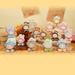 Full EMMA Bunny Collector Debut Series collection display featuring multiple regular and hidden bunny figures