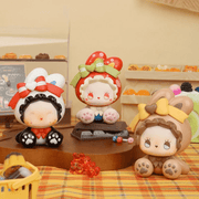 EMMA Bunny Collector Debut Series figures including mushroom, rice ball and mocha-inspired bunny designs