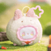 Jumping Rabbit plush from Emma Rua Rua Zoo blind box – white bunny with pink ears and carrot detail.
