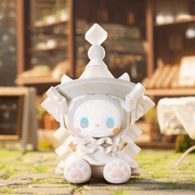 Sugar Cube bunny sculpted in sweet white blocks with diamond hat – Emma Secret Forest figure
