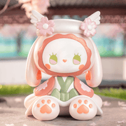 Cherry Blossom Wings bunny with white cap, floral wings and pastel trim – Emma Secret Forest blind box
