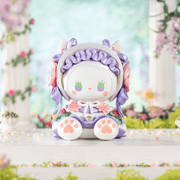 Flower Vine figure from Emma Secret Forest Blind Box, lilac bonnet bunny with pastel blossoms
