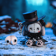 Doctor figure from Frostveil Villa, stitched‑mask bunny with plague beak accessory
