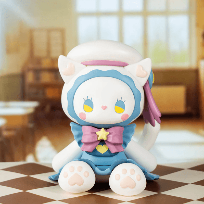 EMMA Secret Forest Garden Party Series 2 Jelly Beans figure in a pastel blue outfit with pink bow