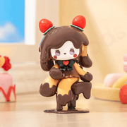 Chocolate Killer bunny dripping in glossy cocoa with strawberry ears – Emma Secret Forest blind box
