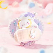 Sweet Dreams figure snoozing in lilac heart pillow with fuzzy eye mask – Emma Blind Box collectable
