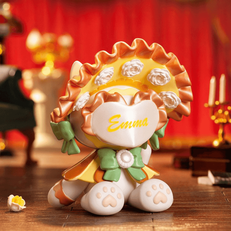 La Traviata figure with yellow rosette bonnet and green bows – Emma Secret Forest blind box
