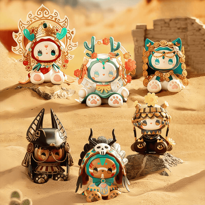 Emma Secret Forest River of Time collectible figures displayed together in a desert scene