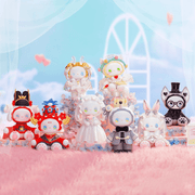 Full group photo of all Emma Secret Forest Wedding Series figures arranged together against pastel backdrop
