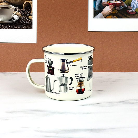 Enamel Mug - Coffee - Something Different Gift Shop