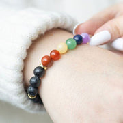 Essential Oil Gemstone Bracelet Kit - Seven Chakra Mixed Gemstone - Something Different Gift Shop
