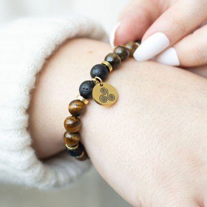 Essential Oil Gemstone Bracelet Kit - Tiger's Eye - Something Different Gift Shop
